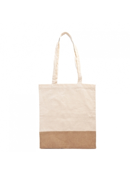 Shopper personalizzate in cotone e juta Wave 41x37 cm